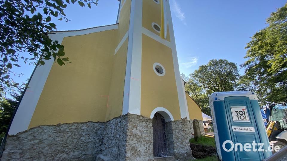 Die 1652 errichtete Johannisbergkirche wird gerade renoviert. Bild: gri