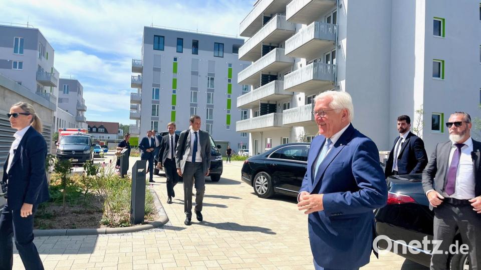 Bundespräsident Frank-Walter Steinmeier bei Oberpfalz-Medien. Bild: Gabi Schönberger