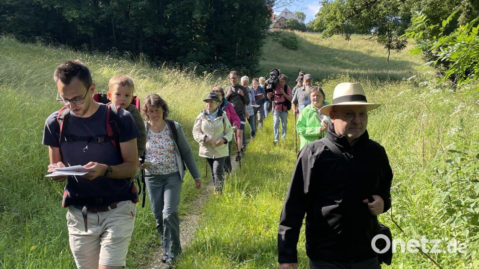 Diese Pilger haben sich mit Stadtpfarrer Markus Brunner (vorne rechts) zur Fußwallfahrt aufgemacht. Bild: Stephan Weiß/exb