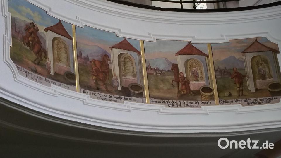 Darstellung der Sage an der Empore in Neukirchen b. Hl. Blut Bild: hzi Archiv