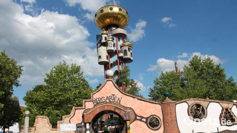 Der Kuchlbauer-Turm besticht durch seine besondere Form. Bild: pi