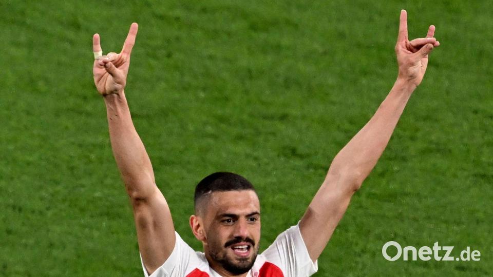 Merih Demiral hat die Wolfsgruß-Debatte ausgelöst. Bild: Hendrik Schmidt/dpa