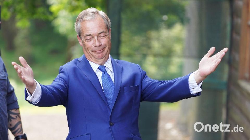 Farage ist nach eigenen Angaben mit Ex-US-Präsident Donald Trump befreundet Bild: Dominic Lipinski/PA Wire/dpa