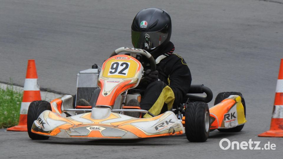 Nur um 3/100 Sekunden verfehlte Manuel Scherer, NAC Amberg, den Streckenrekord im Kart-Motodrom Freihöls. Bild: gf