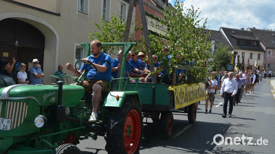 Der Festwagen mit den altgedienten Burschen-Mitgliedern. Bild: jr