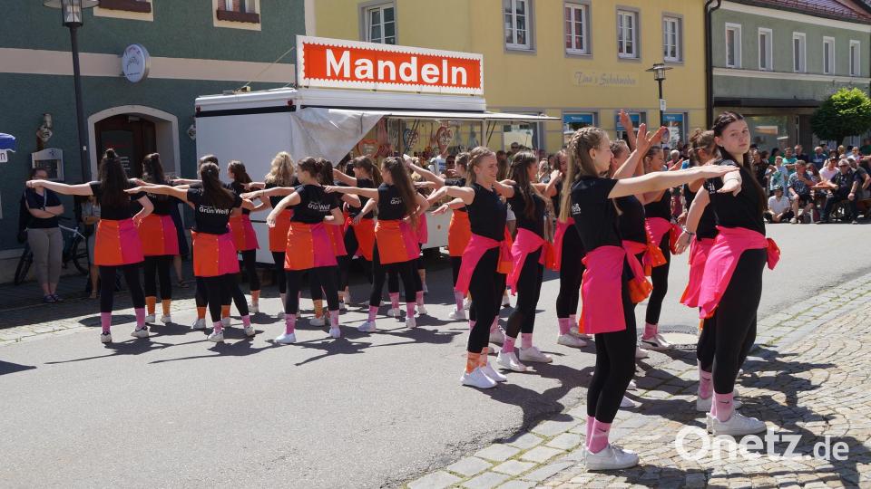 Die Tanzgruppe Grün-Weiß begeistert mit ihrem Auftritt. Bild: wel