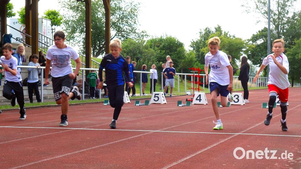 Kurz nach Start des 75m-Sprints. Bild: Silke Stich/exb