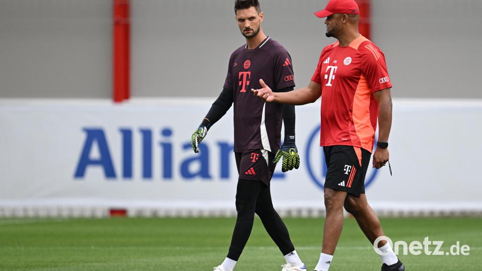 Der FC Bayern startet unter dem neuen Trainer Vincent Kompany ins Training für die Saison 2024/25. Bild: Sven Hoppe/dpa