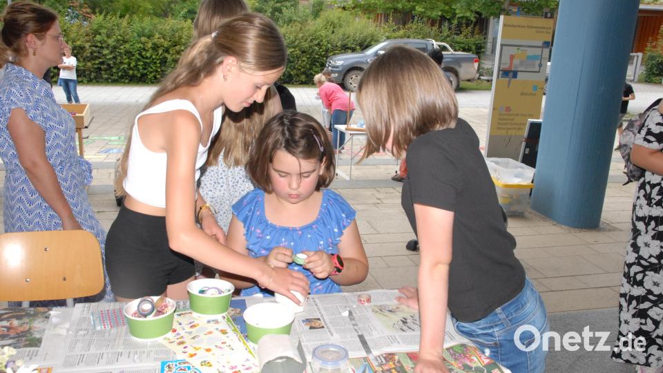 Beim Upcycling zeigten die Schüler ihr Umweltbewusstsein. Bild: pop