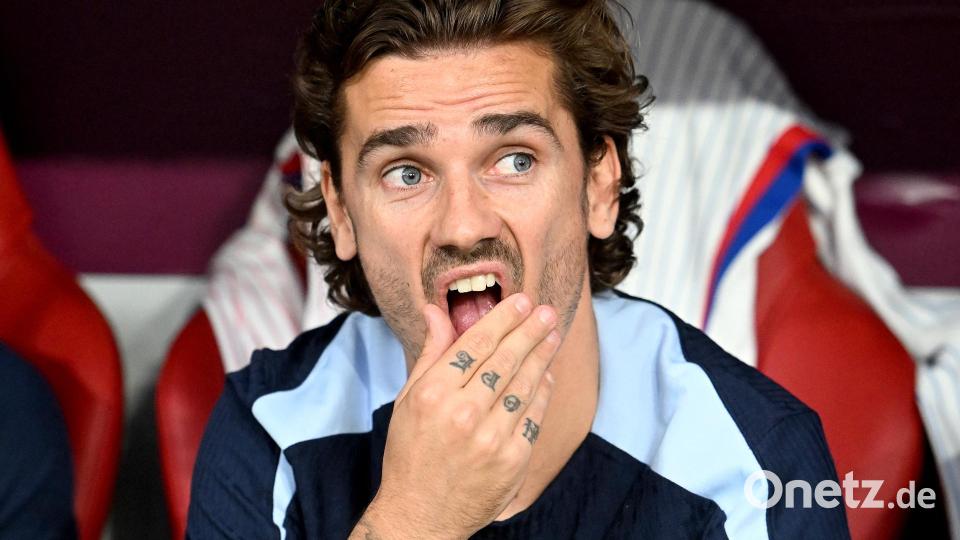 Antoine Griezmann auf der Ersatzbank. Bild: Jens Niering