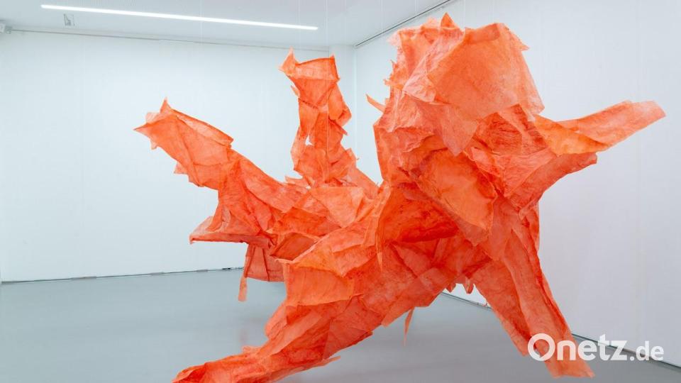 Das &quot;Rote Objekt&quot; ist eines der Exponate, die im Luftmuseum zu sehen sind. Bild: Tanja Jürgensen/exb