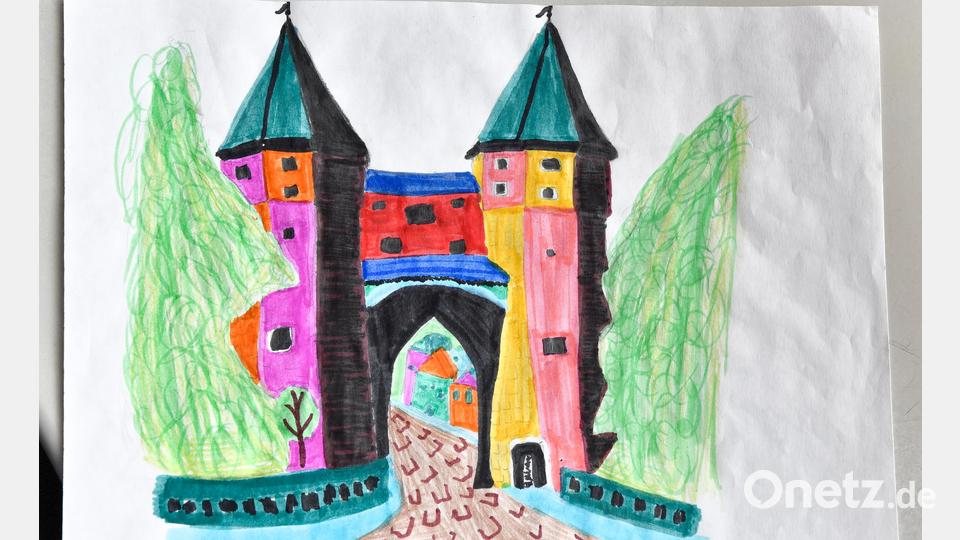 Dieses Bild hat Lilly Graf (Barbaraschule) für den Malwettbewerb des Briefmarkensammlervereins Amberg eingereicht. Bild: Petra Hartl