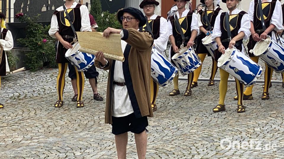 &quot;Herold&quot; David Nesner verkündet den St. Jodok-Ritt Bild: Josef Glas