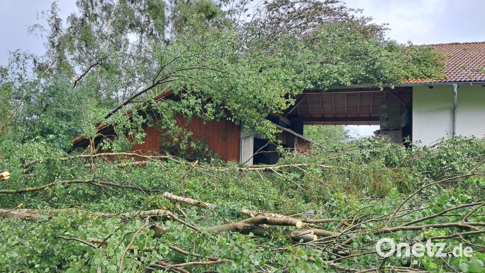 Unwetter mit Hagel und Sturm sind übe den Landkreis Cham gezogen. Bild: Kreisbrandinspektion Cham