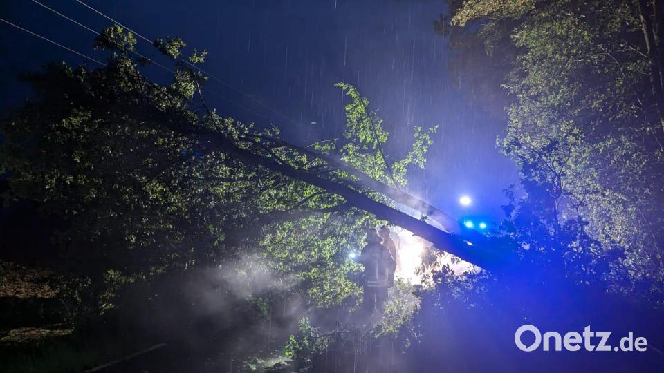 Unwetter mit Hagel und Sturm sind übe den Landkreis Cham gezogen. Bild: Kreisbrandinspektion Cham