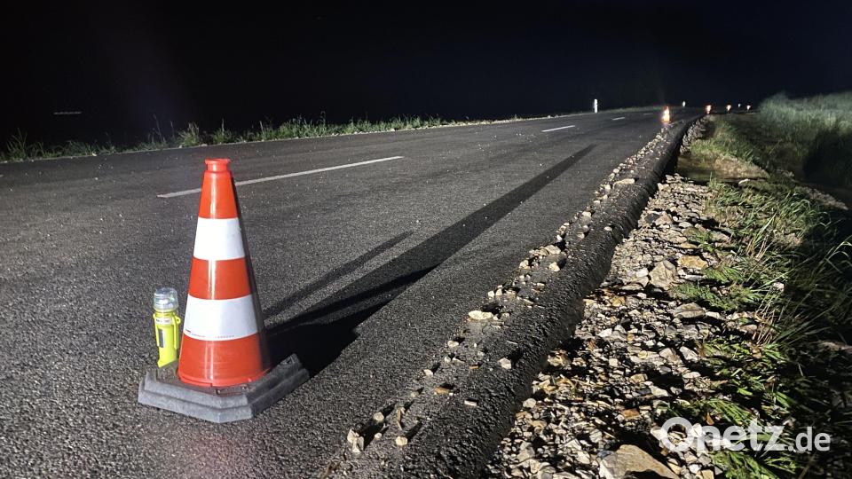 Die Straße nach Unterschalkenbach wurde in Mitleidenschaft gezogen. Bild: upl