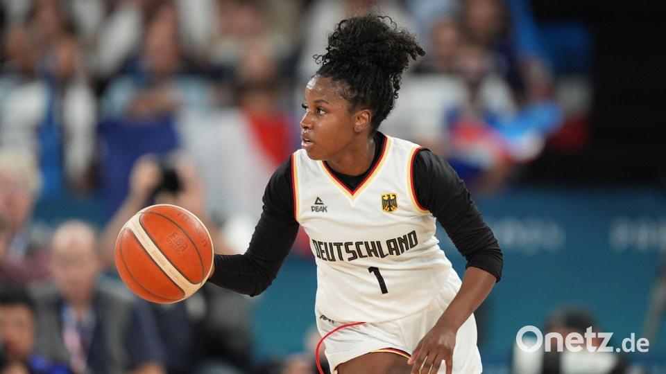 Die deutschen Basketballerinnen um Alexis Peterson haben den Einzug ins Halbfinale klar verpasst. Bild: Marcus Brandt/dpa