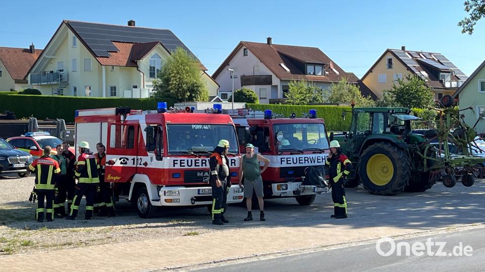 Am Dienstagmorgen wurde auch die Feuerwehr alarmiert, um mit nach dem verschwundenen Senior zu suchen. Bild: Stephan Huber