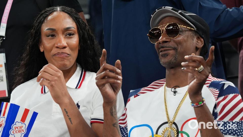 Rapper Snoop Dogg war bei den Spielen in Paris ein vielgesehener Gast. (Archivbild) Bild: Marcus Brandt/dpa