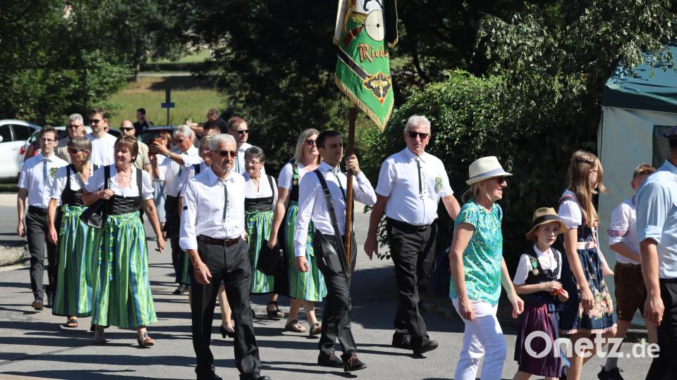 Die SG Vilstal Rieden beteiligte sich zahlreich am Festzug zur Kirwa 2024 in Rieden Bild: mrr