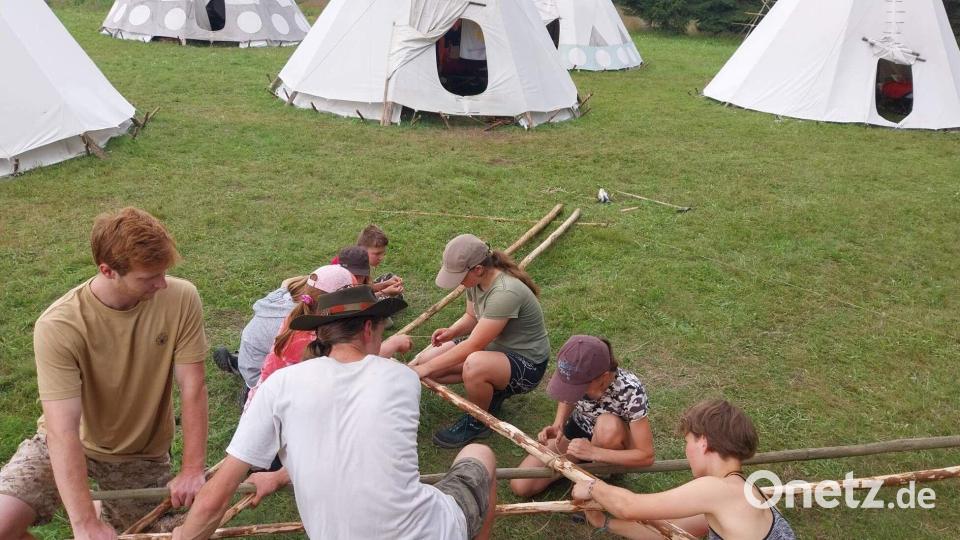 Skauti Novaknizeci: Ein Pfadfinderlager mit einfacheren Bedingungen als auf dem Platz in Gaisthal. Bild: Josefina Sichova/exb