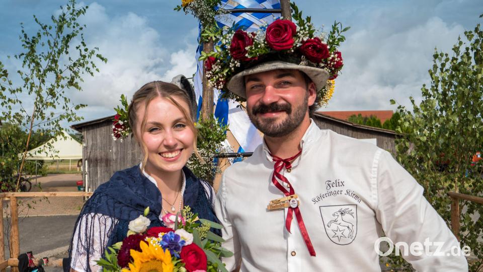 Das neue Köferinger Oberkirwapaar.: Svenja Weber und Felix Göldner Bild: Jürgen Pörner/exb