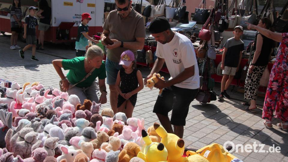 Da wird doch was zu finden sein bei dieser großen Auswahl an Spielsachen, hier vornehmlich Plüschtieren. Bild: kro