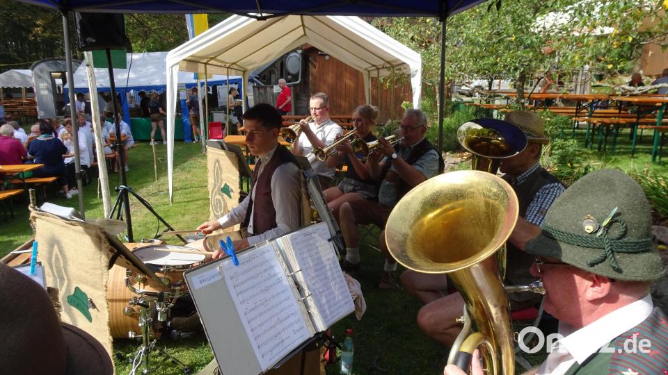 Die Pfreimder Kistlmusikanten spielen beim Eixlbergfest. Bild: hm
