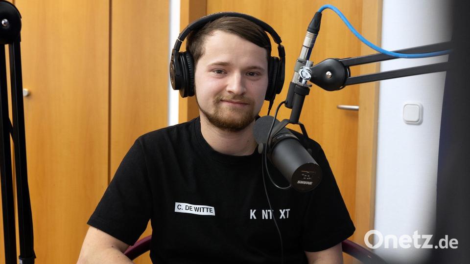 Astrofotograf Martin Sponsel zu Gast im Podcast-Studio der Oberpfalz-Medien. Bild: Alexander Unger