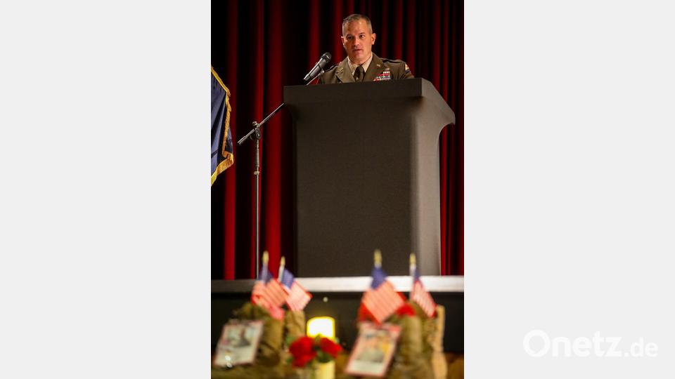 Der kommandierende General des 7th ATC, Brigadegeneral Steven Carpenter ruft auf, positive Voraussetzungen für unser Zusammenleben und den Frieden zu schaffen. Bild: US-Army Ella Händel