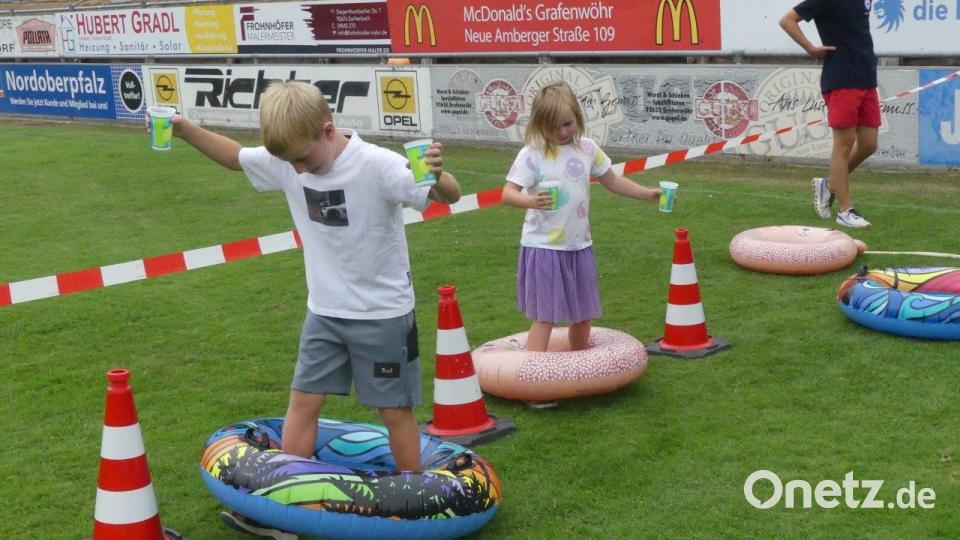 Die Kinder genießen die kreativen abwechslungsreichen Disziplinen. Bild: rn