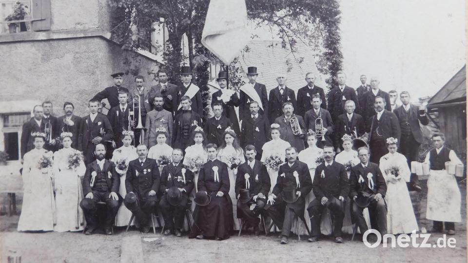 Der Veteranenverein Haidenaab bei der Fahnenweihe am 17.Juli 1904. Bild: Archiv KSK Haidenaab-Göppmannsbühl/exb