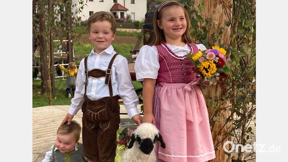 Svenja Schön aus Achtel und Xaver Uebler aus Riglashof sind das Nachwuchs-Oberkirwapaar. Bild: lei