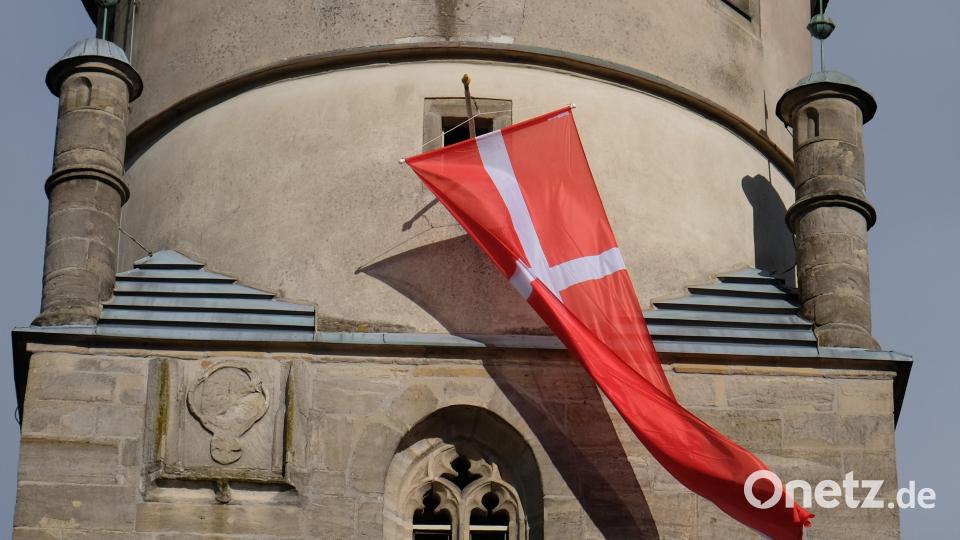 Die Kirwafahne vom Kirchturm signalisierte: Mir hom Kirwa. Bild: do