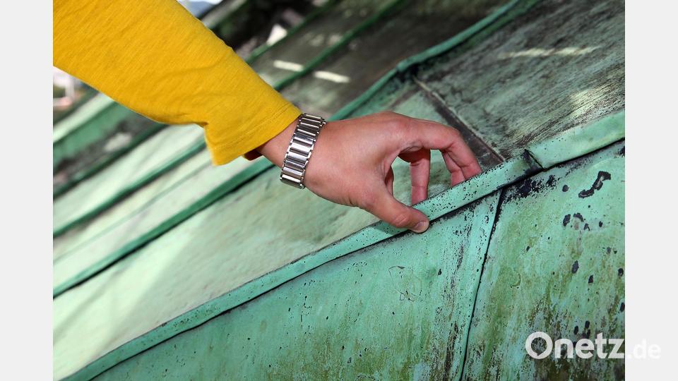 Die typische Patina auf Kupferblech. Bild: Wolfgang Steinbacher