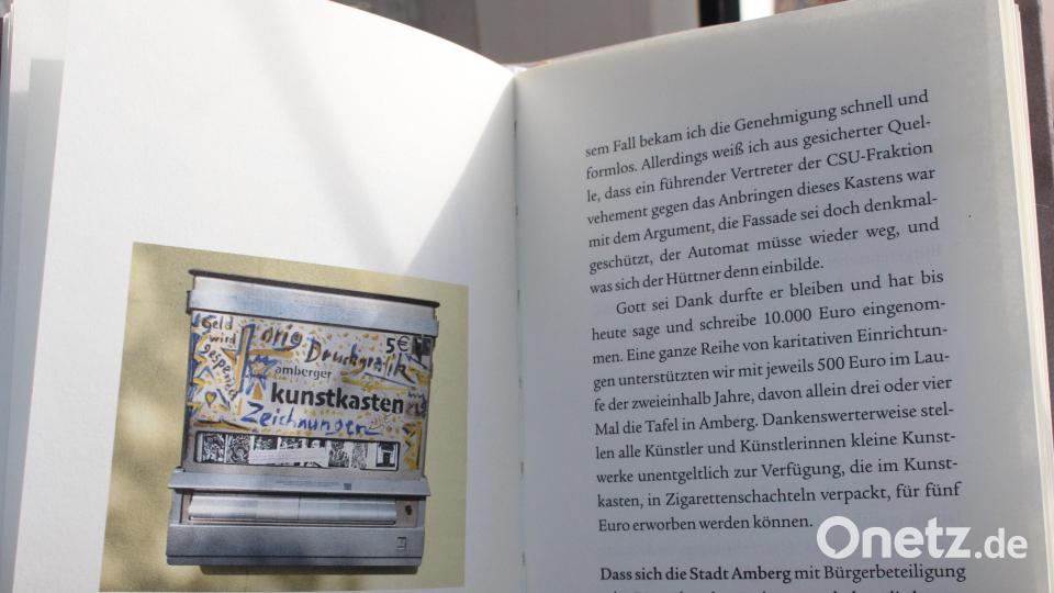 Hüttners Aufruf &quot;Bleib schön, Amberg!&quot; ist als Buch zu kaufen. Bild: Dagmar Williamson