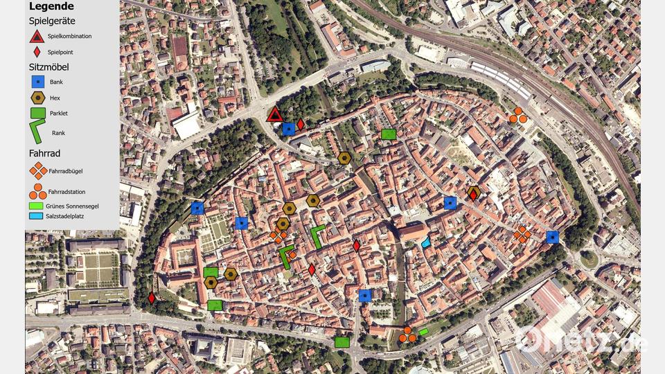 Gestaltungsvorschläge für die Innenstadt-Million in Amberg. Grafik: Baureferat der Stadt Amberg