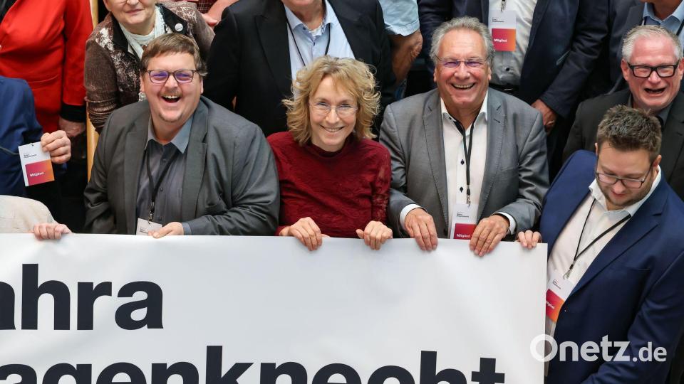 Der bayerische Landesverband des BSW ist nun gegründet. Bild: Daniel Löb/dpa