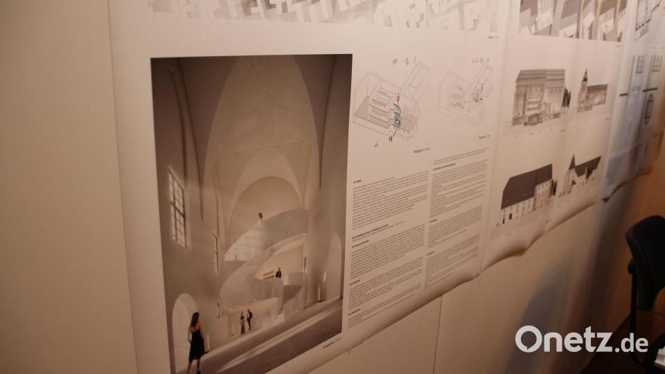 So könnte das Stadttheater in Zukunft von innen aussehen: EIne große Wendeltreppe ist charakteristischer Bestandteil des Gewinnervorschlags. Bild: kmo