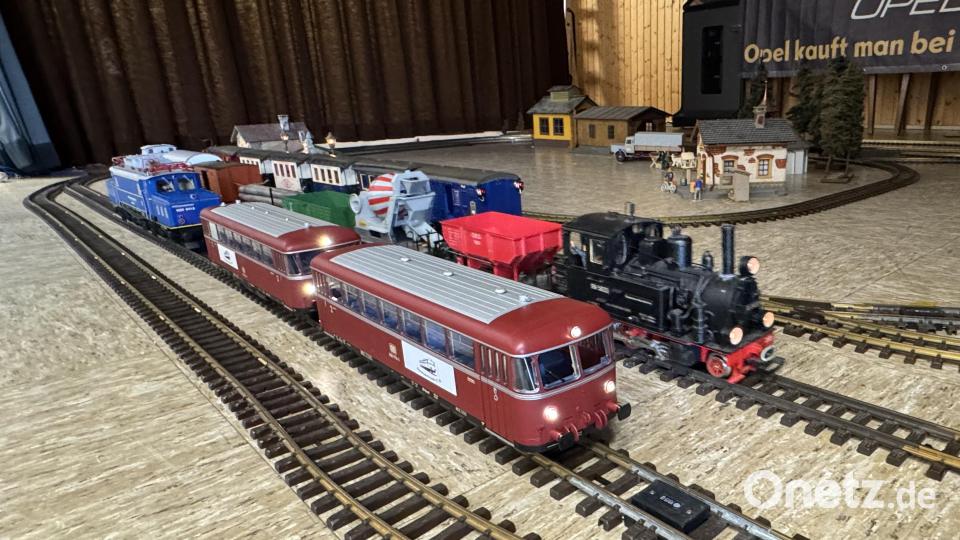 Auch eine Gartenbahn-Anlage wird gezeigt, inklusive des spartanisch ausgestatteten Triebwagens der DB-Baureihe VT 95, der noch bis 1992 auf dem Bocklweg zwischen Weiden und Floß verkehrte. Bild: mgo