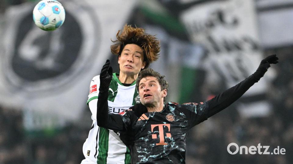 Thomas Müller spielte für den erkrankten Jamal Musiala. Bild: Federico Gambarini/dpa