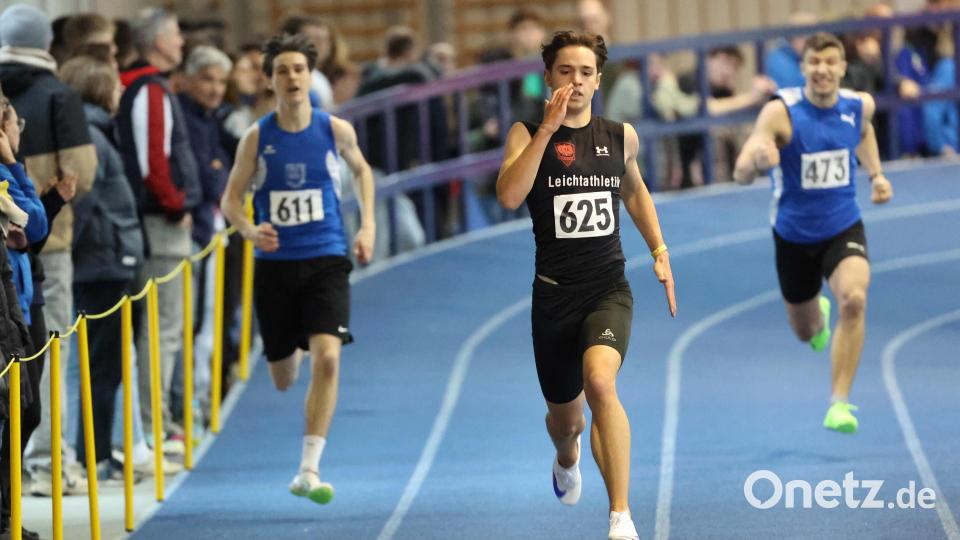 Dennis Hopp (DJK Weiden) wurde über 200 Meter Nordbayerischer Meister. Bild: Theo Kiefner