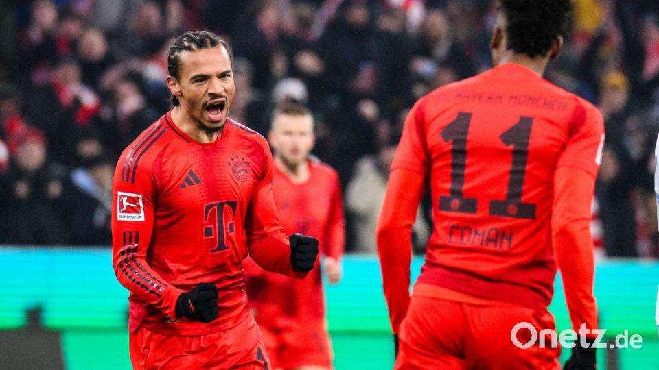 Torschütze zum 1:0 - Leroy Sané (l). Bild: Tom Weller/dpa