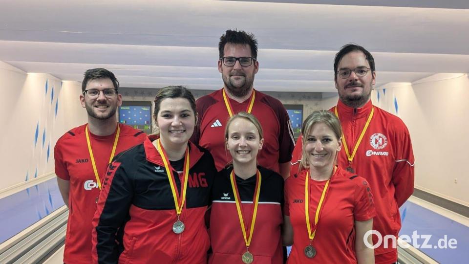 Die besten Sprinter des Spielkreises Amberg: (von links) Uwe Rupprecht, Marie Gradl, Fabian Raab, Alexandra Auburger, Barbara Rupprecht und Daniel Rösch. Bild: ruw