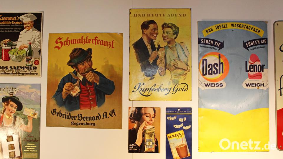 Und so schaute früher die Werbung aus, diese stand meist auf Blechschildern. Bild: Evi Wagner