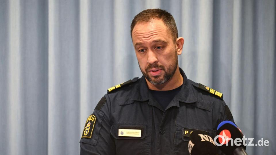 Roberto Eid Forest, Chef der örtlichen Polizei, informierte über die Tat. Bild: Pontus Lundahl/TT/TT News Agency/AP/dpa