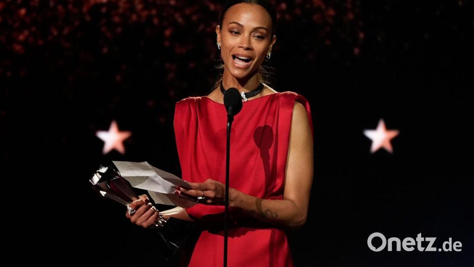 Zoe Saldana aus „Emilia Pérez“ wurde beste Nebendarstellerin. Bild: Chris Pizzello/Invision/AP/dpa