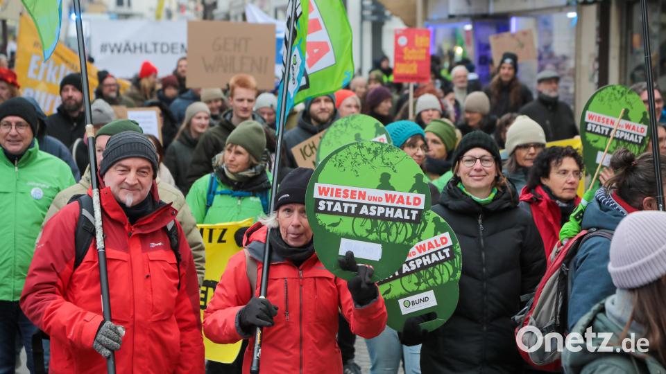 Der Klimastreik von Fridays for Future in Amberg verwandelte die Altstadt in ein Meer aus Schildern und Bannern. Bild: Wolfgang Steinbacher