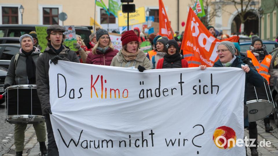 Der Klimastreik von Fridays for Future in Amberg verwandelte die Altstadt in ein Meer aus Schildern und Bannern. Bild: Wolfgang Steinbacher
