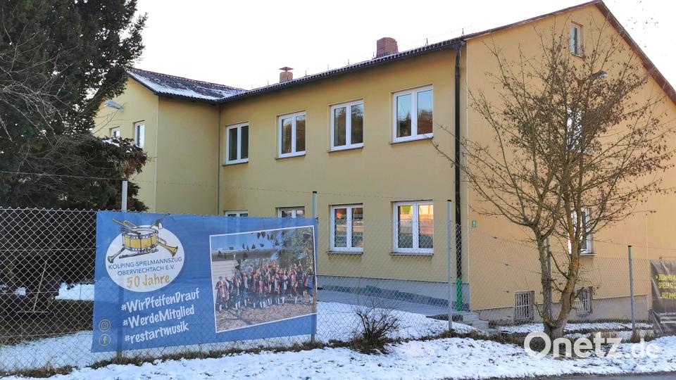Der Kolping-Spielmannszug hat sich für drei Jahre im ehemaligen Telekom-Gebäude in der Nunzenrieder Straße eingemietet. Bild: Portner